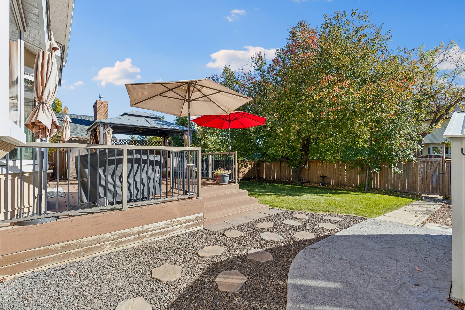 South-facing backyard with rear-lane access
