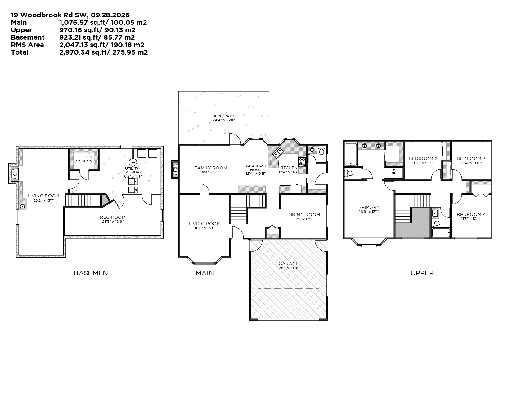 The main floor plan, with the mudroom that closes